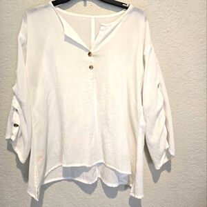 WHITE linen Bellini shirt - made in Italy